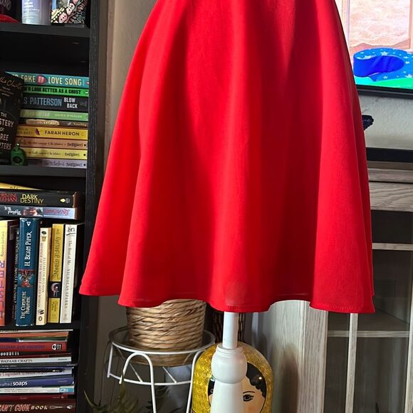 Lulus Size Small Red Flowy Dress Fit & Flare - Picture 4 of 7